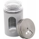 Porta Condimentos 80ml Branco De Vidro e Inox Com Tampa Dosadora